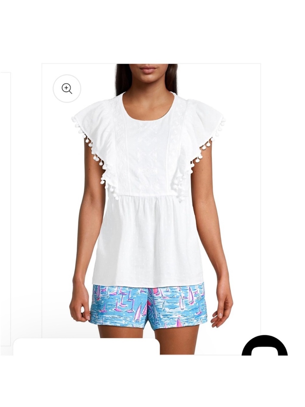 Lilly Pulitzer Raquelle  Swiss Dot Top